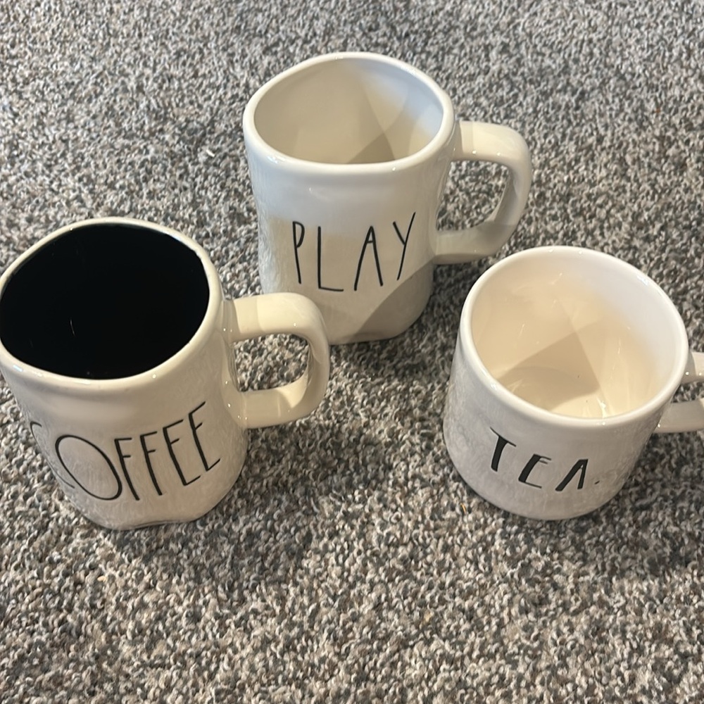 Rae Dunn lot Of 3 Coffee /Tea Mugs. All
New